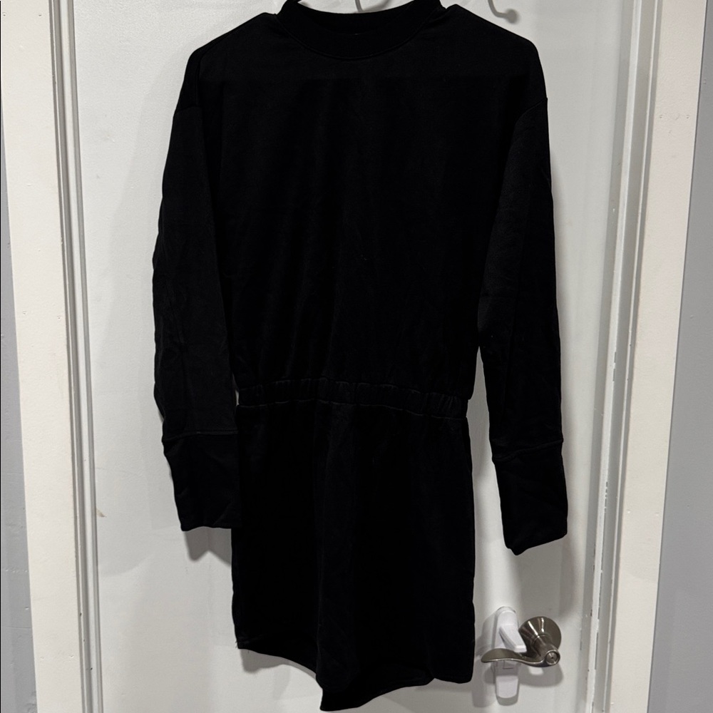 Pink Lily Classic Black Sweatshirt Dress